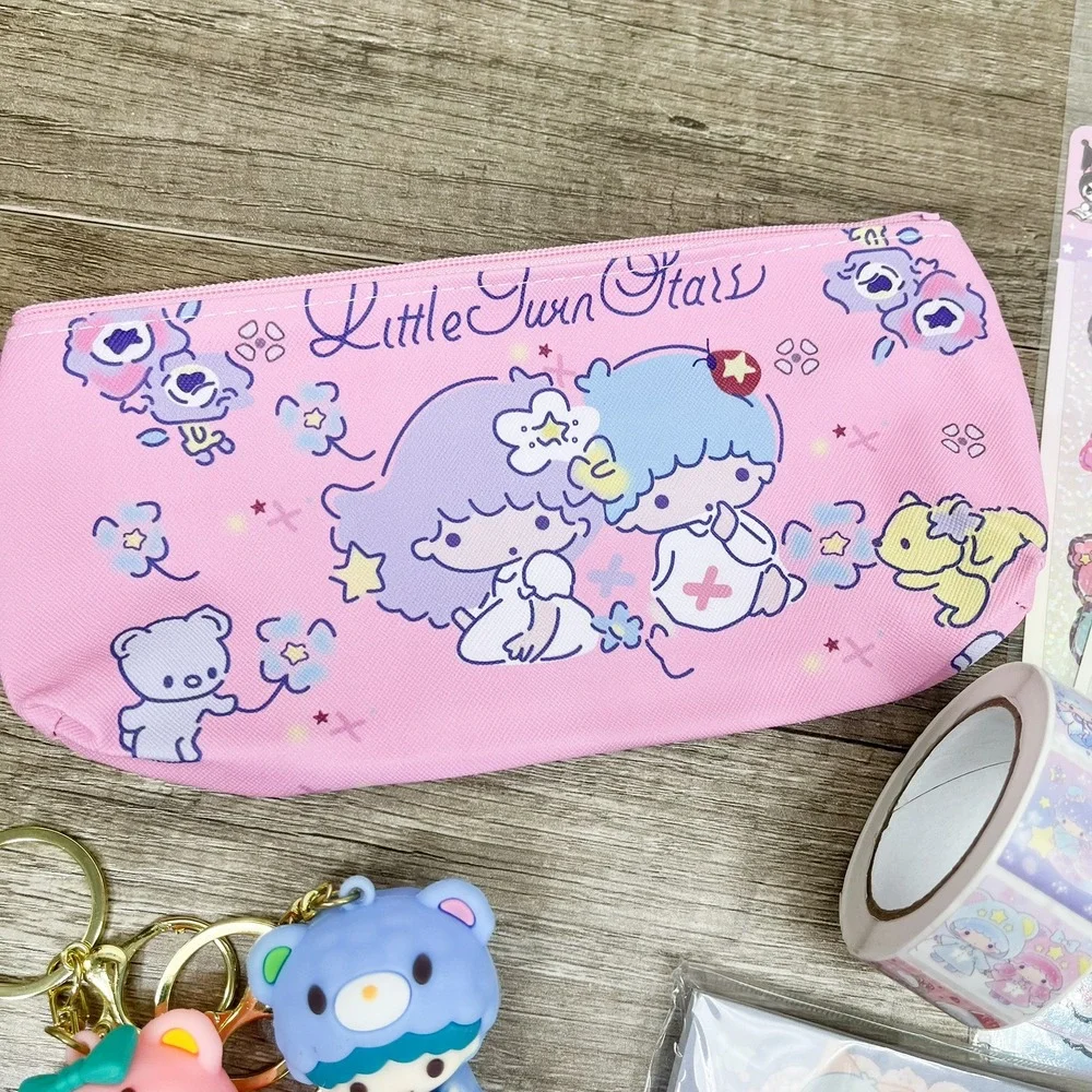 Sanrio Little Twin Stars Stationery Set Pencil Case Notebook Keychains Stickers